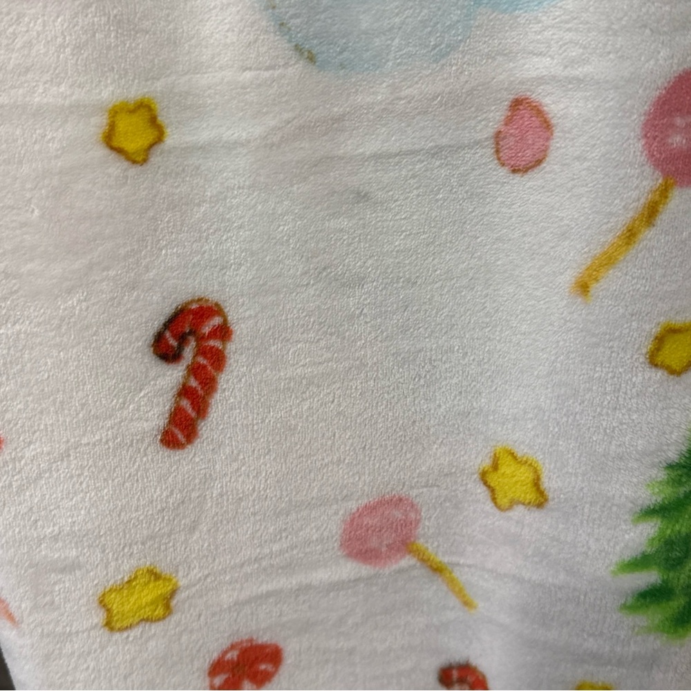 New Care Bears 50" x 70" Care Bear Christmas Caroling White Blanket On Hanger - Picture 5 of 7